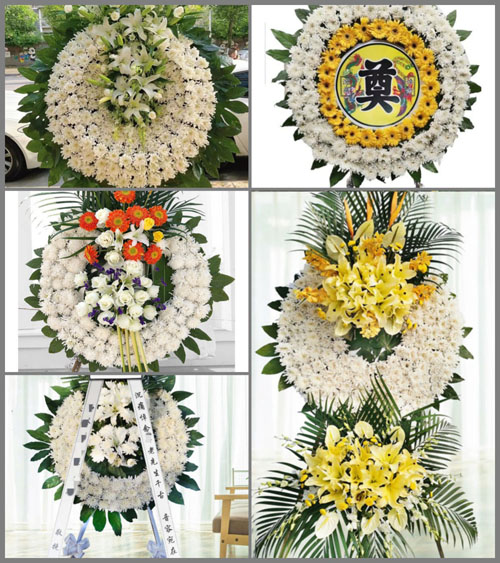 广东梅州市五华县安流镇低坑村花圈速递